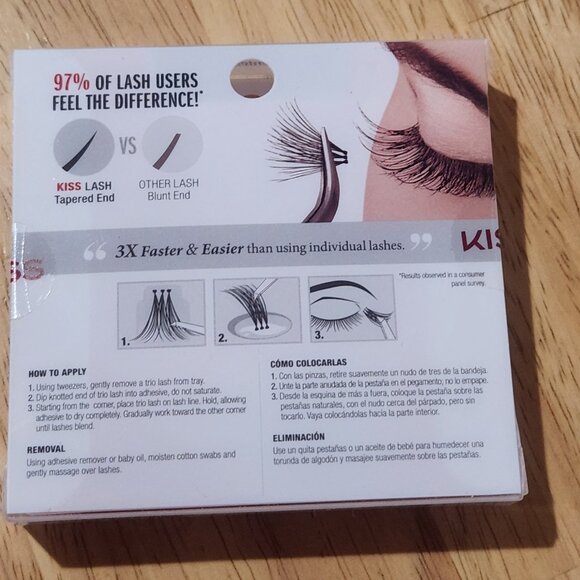 Set of 4 Eyelashes Long Lashes Kiss Trio Lash KPLC02, Faith Beauty, Earller Box - Picture 6 of 12